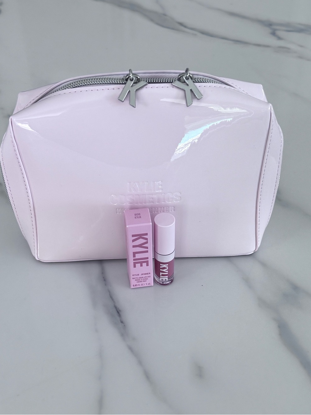 Kylie Cosmetics Pale Pink Gloss Lip Kit with Matching Cosmetic Bag